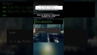 How to Redirect Command Output to a File 🐧 Linux CLI 🐧 #shorts #KGROSShorts #HowToLinuxCLI #Linux