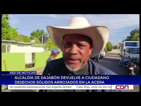 Dajabón City Hall returns solid waste to citizen who dumped it on the sidewalk