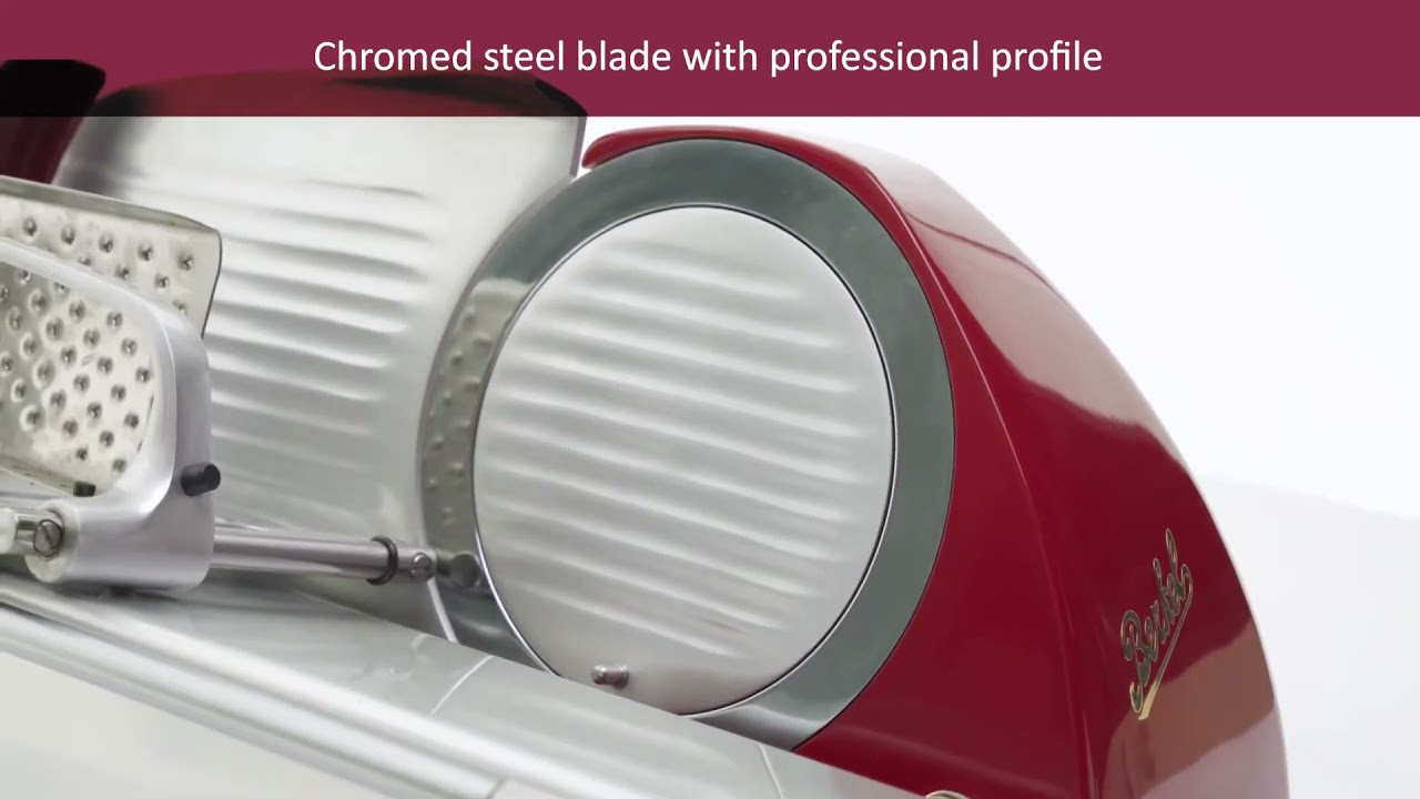 BERKEL Home Line HL200 RED Electric Meat Slicer - 195 mm Steel Blade - Manufacturer's video