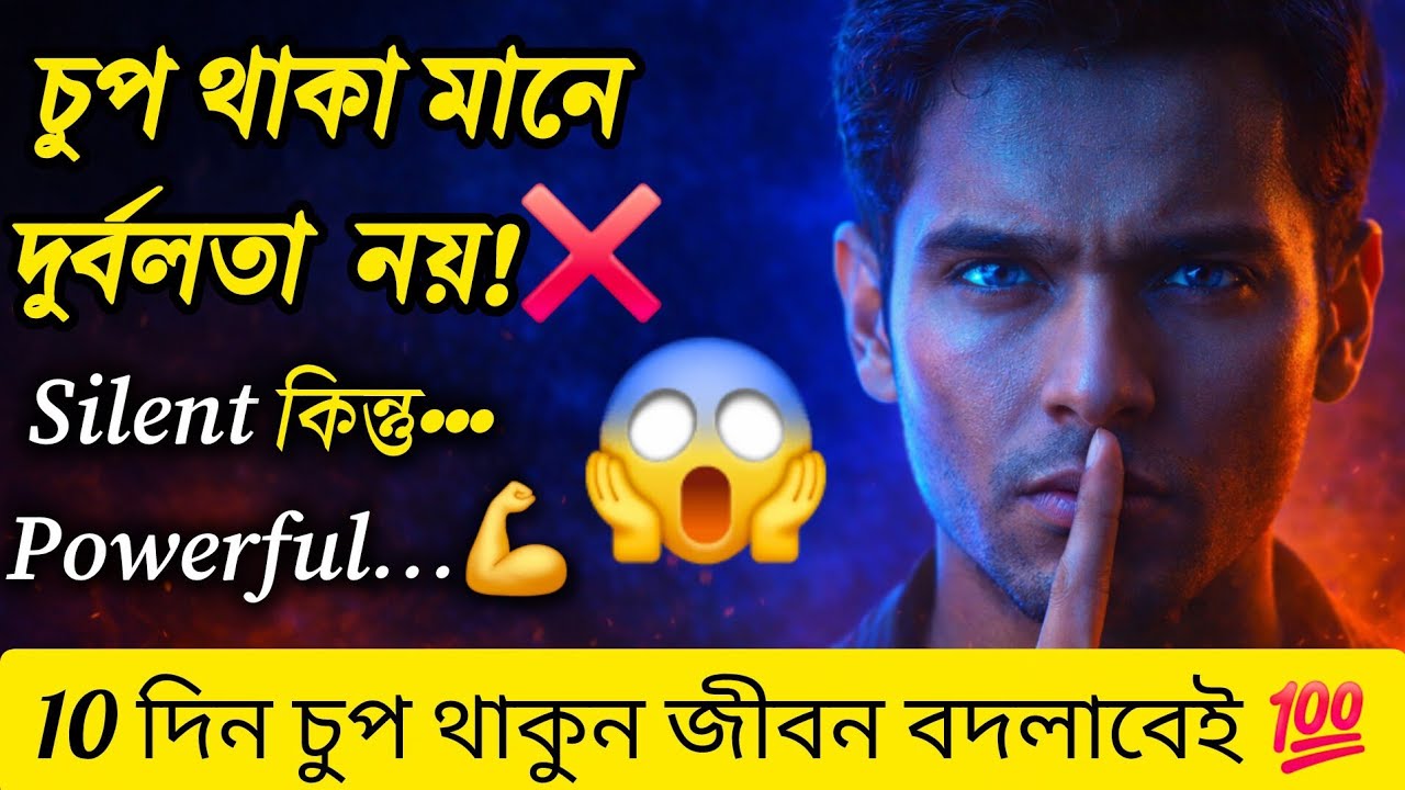 👉চুপ থাকার আসল শক্তি😱🔥 | Silent People Are The Most Dangerous | Bangla Motivation 2026.