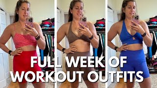 FULL WEEK OF GYM OUTFITS Flattering Functional On Repeat
