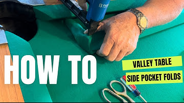 HOW-TO: Side Pocket Folds on Valley Style Pool Table Cushions