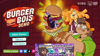 ~ STREAM VOD NONBINARY CODED GAMES BUNNY SHOWCASE ~ ♥ Burger Bois Demo ♥