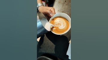 Latte art basic SWAN LATTE ART TUTORIAL tulip latte art for basic #latteart #coffee #barista #art