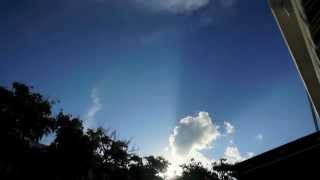 Sunshine From Edge Of Cloud With Zoom And Panning