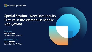 New Data Inquiry Feature in the Warehouse Mobile App (WMA) - TechTalk