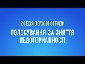 Зняття депутатської недоторканності | Засідання Верховної Ради НАЖИВО.