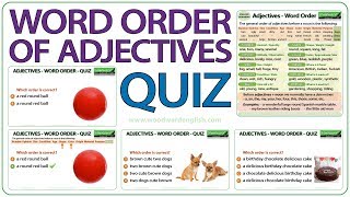 Word Order of Adjectives - English Grammar Quiz