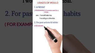 USAGES OF WOULD| 4 USAGES OF WOULD| HOW TO USE WOULD | ENGLISH SPOKEN| #shorts #ielts #gt_reading