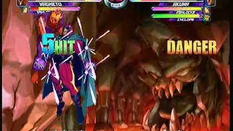 MvC2 Online (360): wolverine master (Mag/IM/Psy) vs Brett (Aku/Psy/Cyke) 15 .:5.13.10:.