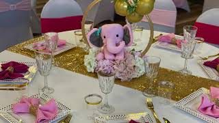 Pretty in pink Elephant Baby Shower