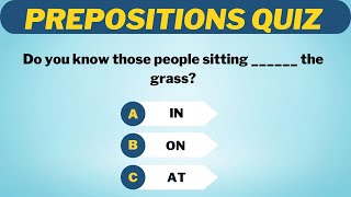 Prepositions at,in,on || English Test || grammar Quiz