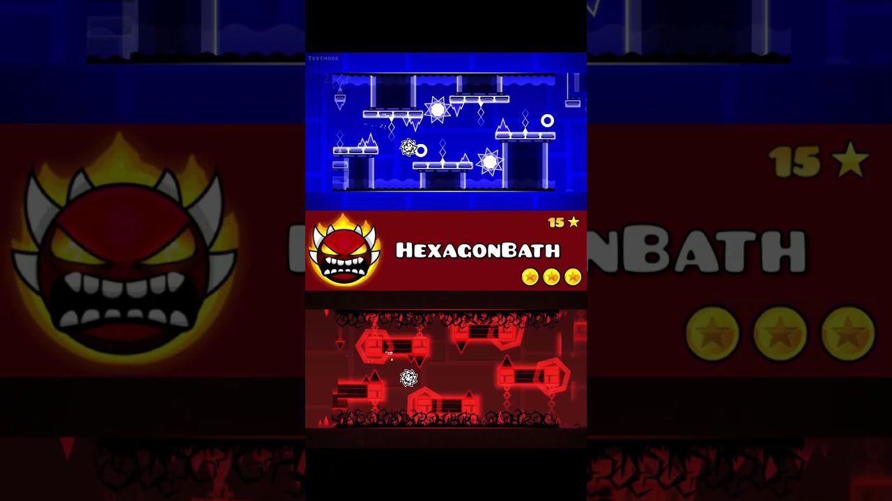Bloodbath Original Vs Hexagon Version Geometry Dash 2 Shorts