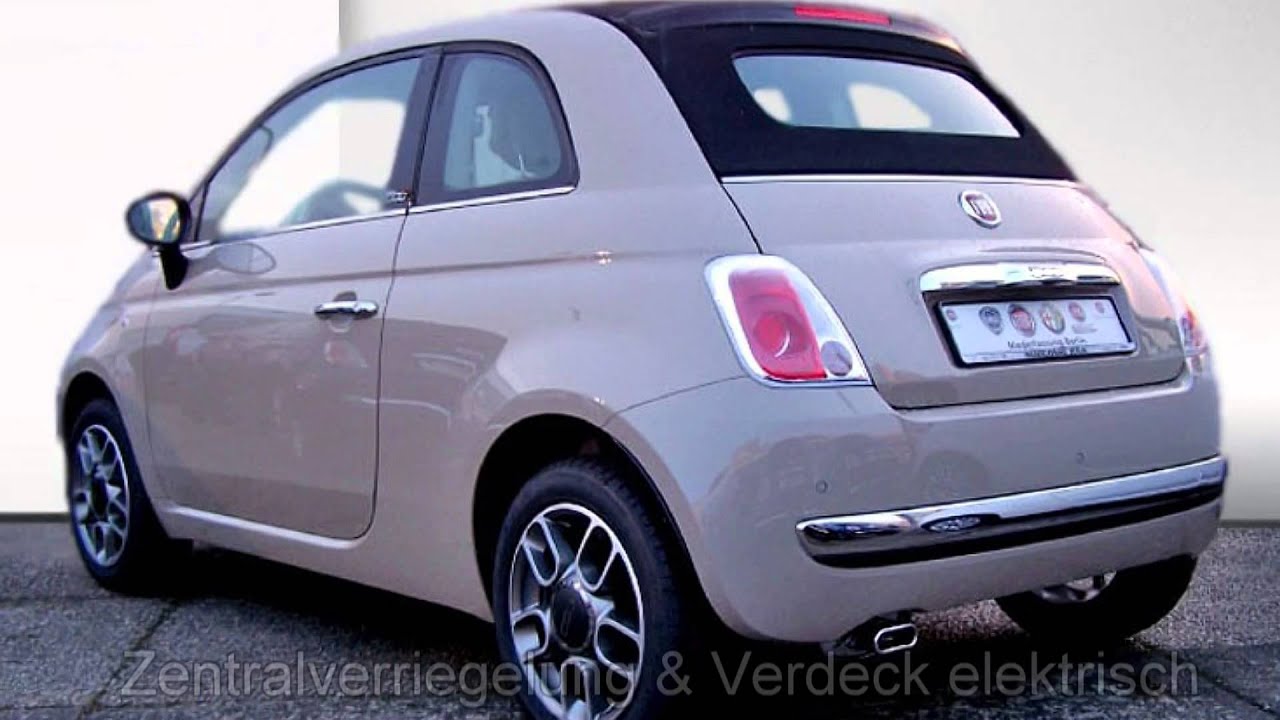 Fiat 500c 1 2 8v Lounge 0j Cappuccino Beige Motor Village Berlin Youtube