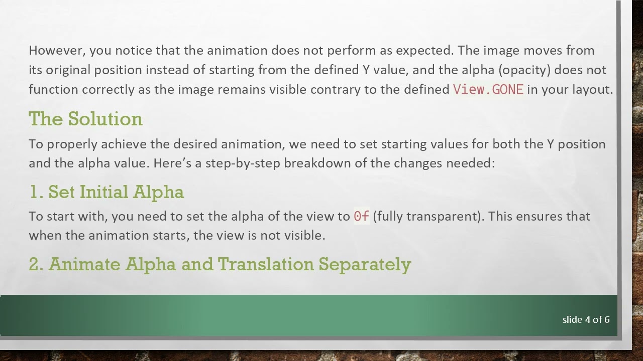 Solving Android ViewProperty Animation Issues: A Guide to Effective Animations