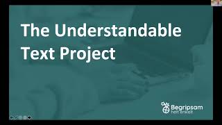 The Understandable Text Project (evaluating readability) / An approach to more accessible subtitles