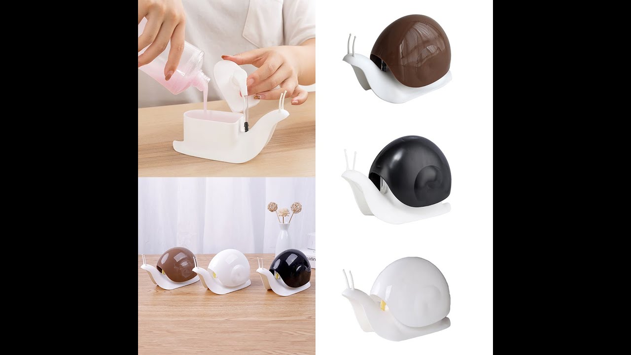 Update New Shampoo Dispenser Niedliche Schneckenform Lotion Flasche Flüssigseifenflaschenbehälter