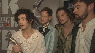 Brit Awards 2017: The 1975 pay tribute to Bowie, Prince and George Michael