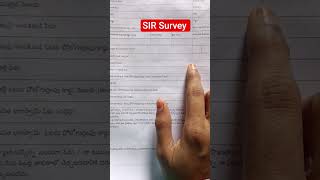 SIR survey form fill 2026 #trending #