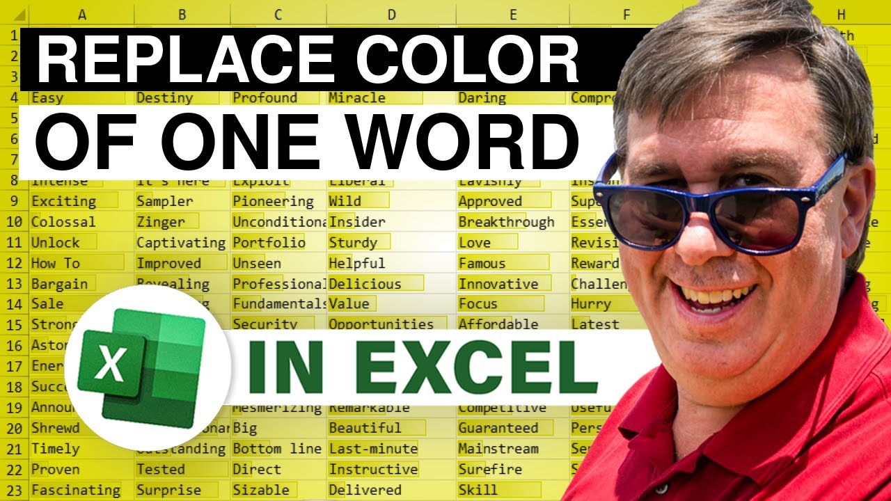 find and replace format color excel for mac 2016