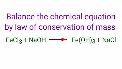 FeCl3+NaOH=Fe(OH)3+NaCl balance the chemical equation @mydocumentary838. fecl3+naoh=fe(oh)3+nacl