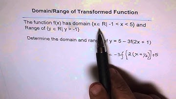 Write Domain Range of Transformed Function