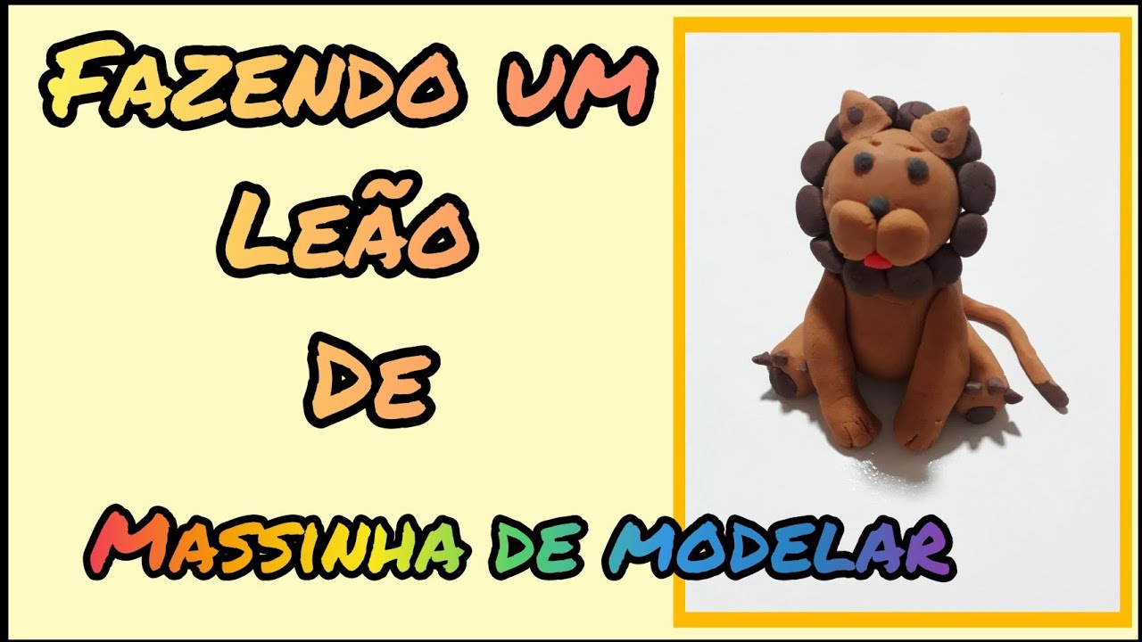 🦁Fazendo um leão de massinha de modelar/ leão de massinha play doh