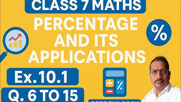 Class 7 Maths Chapter 10 Percentage And it