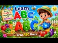 Learn ABC | Grow ABC plants ☘️ | Learn fruits and vegetables with alphabets