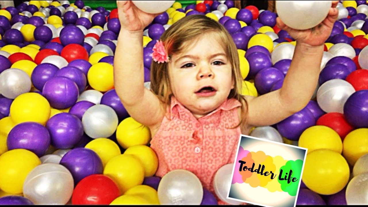 New GREAT Indoor Playground fun for kids with Ball PIT BALLS Funny Slides and more