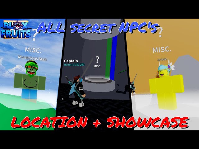 TODOS OS LUGARES E NPC SECRETOS DO SEA 3 NO BLOX FRUITS!! - Roblox 