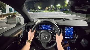 2026 Volvo V90 Cross Country - POV Night Drive (Binaural Audio)
