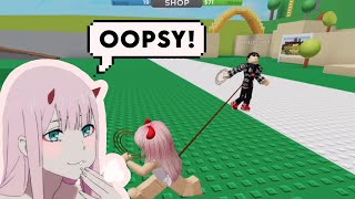 Zero Two Attempting to Rope Simulator | Funny Moments screenshot 2