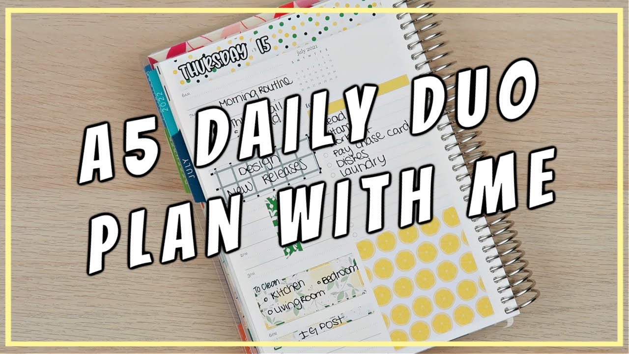 DAILY PLAN WITH ME | ERIN CONDREN A5 DAILY DUO | STICKY SITUATIONS CO ...