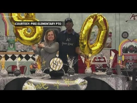 Pike County Elementary school showers janitor with love, cards, balloons on his 80th birthday