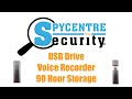 USB Drive Voice Recorder Stores 90 Hours - Review