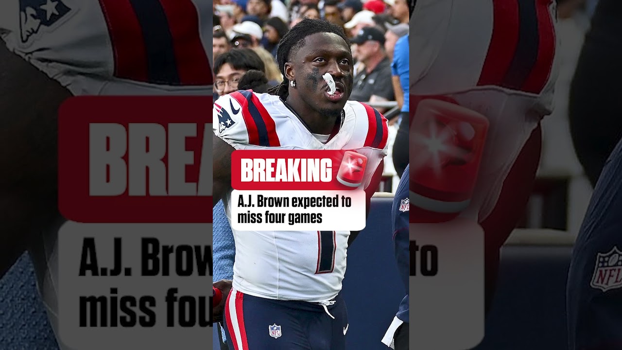A.J. Brown placed on IR, expected to miss at four games #nfl #patriots