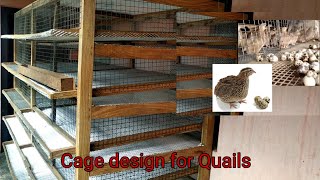 New design of quail cage completed for quail farming.