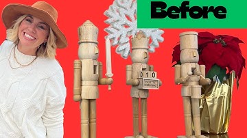 How to make DIY Christmas Nutcracker | Christmas Decor Tutorial | Metallic Christmas | The Flipper’s