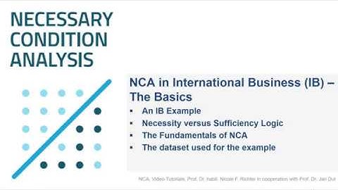 NCA - Basics