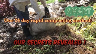 How we compost soft greens into rich black topsoil in 24 days using secret ingredients. screenshot 1