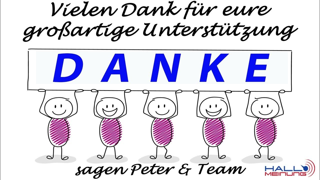 Ich Wünsche Ihnen Ein Vielen Dank für eure großartige Unterstützung, sagen Peter & Team - YouTube