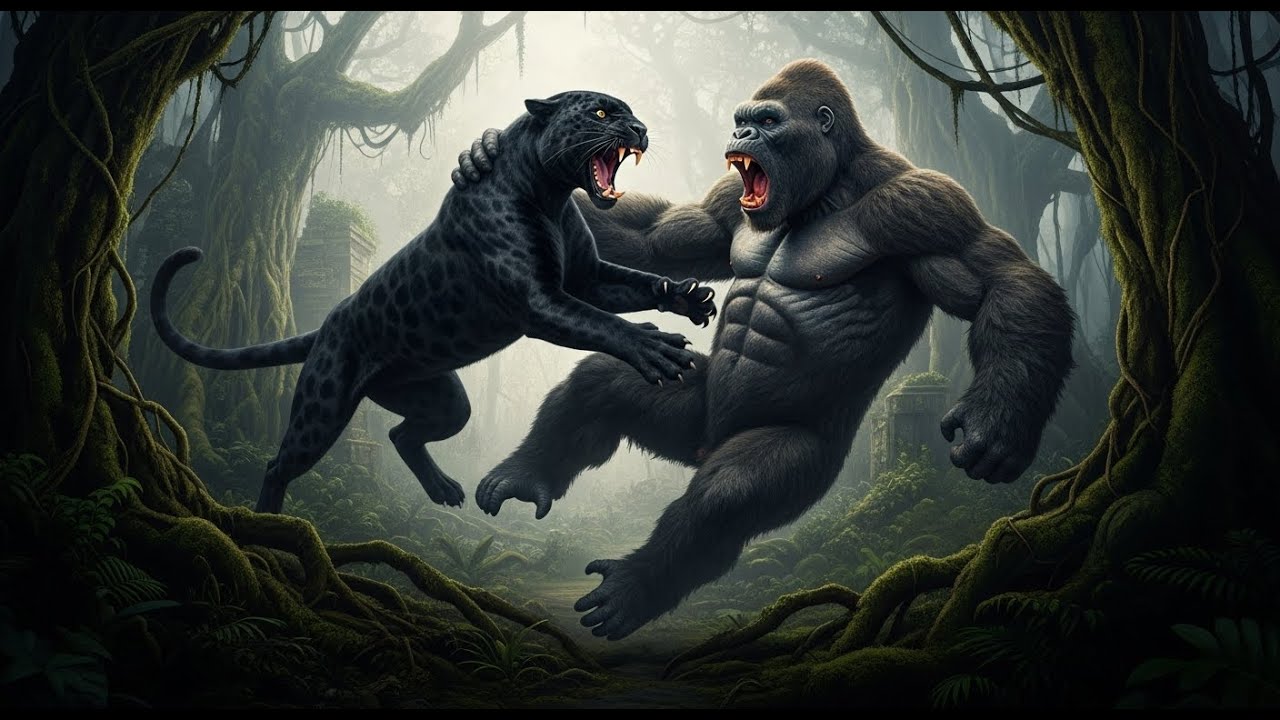 ultimate fight king kong vs giant black panther the jungles deadliest predator awakens
