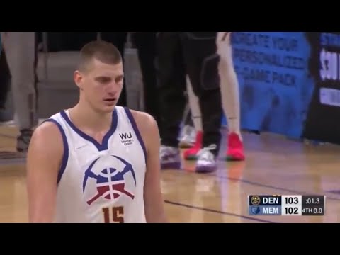 Excellent defense by Nikola Jokic on Ja Morant in the final seconds | Memphis vs Denver