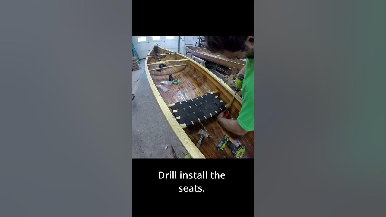 Cedar Strip Canoe Varnish, Seat and Yoke Install YouTube