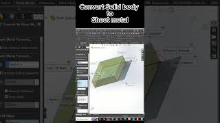SOLIDWORKS Sheet Metal Trick | Convert Solid to Sheet Metal Fast 🚀 #solidworks #cad #sheetmetal