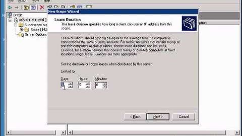 Create DHCP scope in Windows