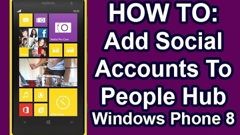 Nokia Lumia - How To: Add Social Accounts to People Hub