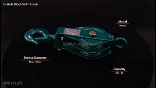 H-Lift Double Sheave Snatch Block with Eye or Hook