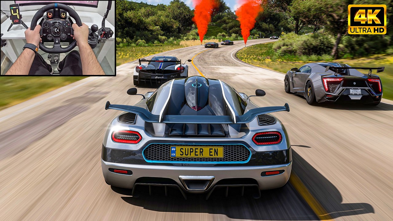 Koenigsegg One:1 VS Hypercars - Forza Horizon 5 | Logitech G923 Steering Wheel